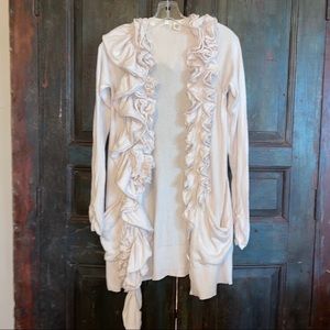 Moth plaza ruffle cardigan Anthropologie